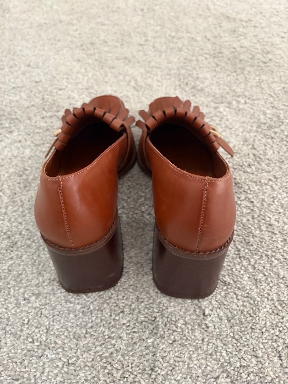Vince Camuto Sedna Kiltie Block-Heeled Loafer with Fringe and Buckle Women’s 10 - Picture 4 of 7